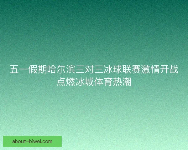五一假期哈尔滨三对三冰球联赛激情开战点燃冰城体育热潮 五一假期哈尔滨三对三冰球联赛激情开战点燃冰城体育热潮